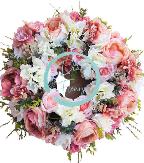 Luxusný Dekoračný prútený veniec exclusive ruže & doplnky Ø 30cm