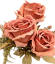 Műrózsák és kiegészítők csokor 46cm barna