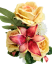 Exclusive artificial bouquet Roses, Lilies, Thistle and accessories x12 54cm x 30cm Yellow, Burgundy
