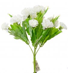 Artificial Carnations Bouquet 30cm White
