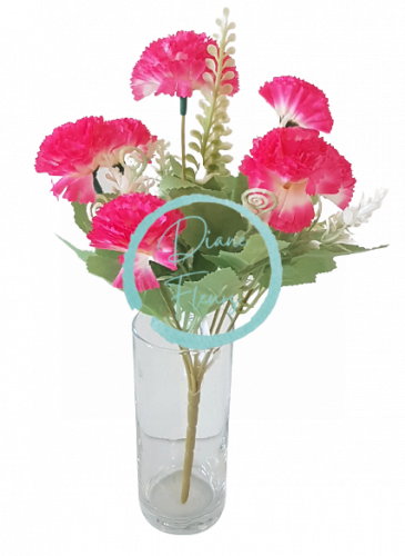 Buchet de garoafe x7 28cm flori artificiale ciclamen