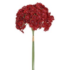 Dekorácia prízdoba Achillea zväzok umelá 32cm červená