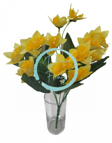 Artificial Narcissus bouquet 33cm Yellow