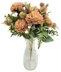 Bogáncs és Kiegészítők csokor 40cm művirág barna