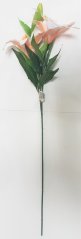 Sztuczna lilia "2" 75cm Pomarańczowo-biała