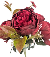 Buchet luxos de Bujori 48cm flori artificiale roșu