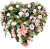 Coroană funerara de pin Inima Exclusiv Bujori artificiali, Delphinium si Accesorii 100cm x 90cm