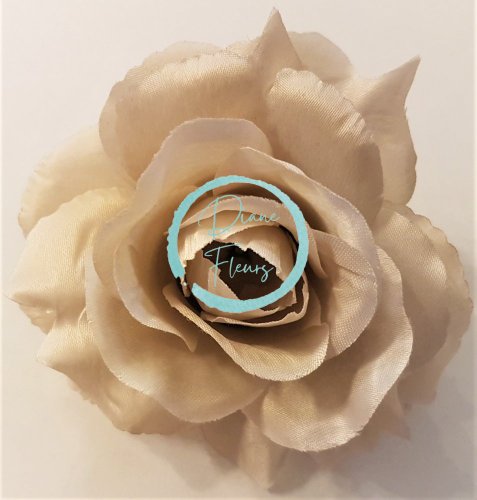 Ruža hlava kvetu O 10cm krémová umelá