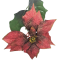 Poinsettia Euphorbia Vianočná ruža 73cm červená & zlatá umelá