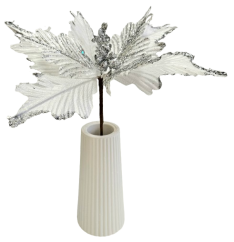 Dekorácia prízdoba pick vianočná ruža poinsettia 30cm
