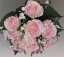 Buchet de trandafiri roz "9" 9,8 inches (25cm) flori artificiale