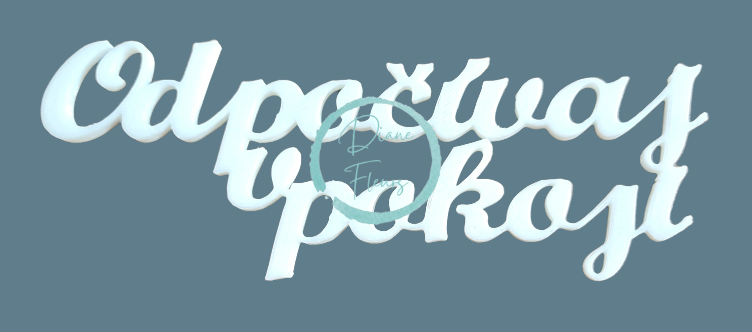 Nápis 3D "Odpočívaj v pokoji" z recyklovateľného plastu 14cm x 4cm