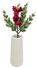 Dekoracija pick jagode 28cm rdeča