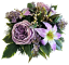 Aranjament decorativ din flori artificiale, bujori, crini și accesorii 30cm x 20cm AS1079