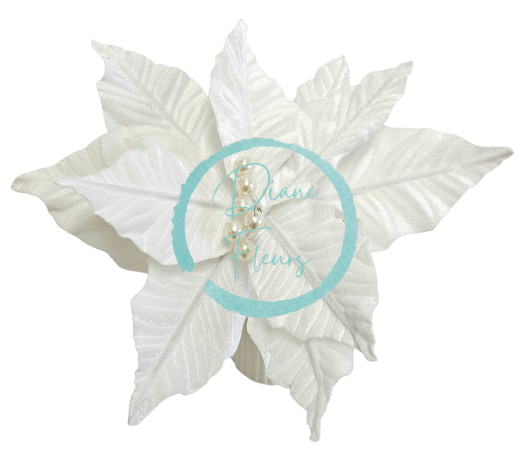 Dekorácia prízdoba pick vianočná ruža poinsettia 21cm
