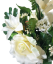 Luxusná kytica ležatá ruža, ľalia, gladiola a doplnky 70cm krémová