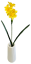 Umělý Narcis větev 45cm žlutá