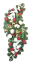 Smútočný veniec z umelých ruží a pivoniek 100cm x 35cm červená, biela, zelená