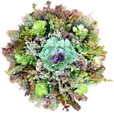 Artificial wreath decorated in a natural style 43cm