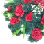 Künstliche Kranz mit Rosen und Zubehör Ø 55cm Rot