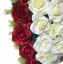 Schöne Trauerkranz "Herz -formig" mit Künstlichen Rosen 55cm x 55cm