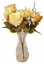 Rózsa és Hortenzia csokor x7 44cm krém művirág