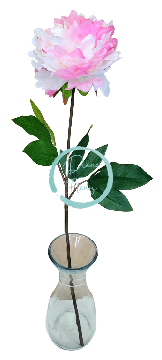 Peónia pivonka kusová na stonke Exclusive ružová 65cm umelá