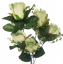 Műrózsák csokor x6 78cm művirág világos zöld