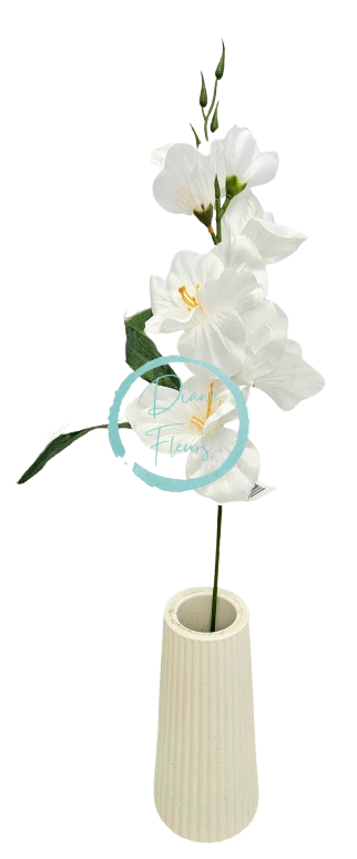 Gladiola kusová 52cm umelá biela