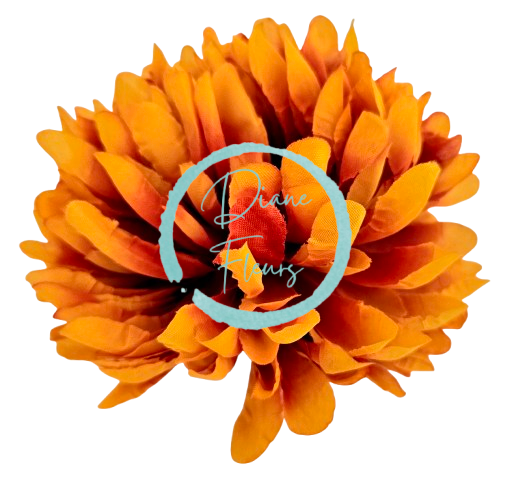 Artificial Chrysanthemum Head Ø 13cm Orange