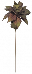 Poinsettia Euphorbia Pulcherrima 80cm hnědozelená umělá