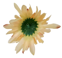 Künstliche Chrysantheme Kopf Ø 10cm Pfirsich und Weinrot farbe
