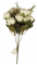 Ruže kytica "10" biela 32cm umelá