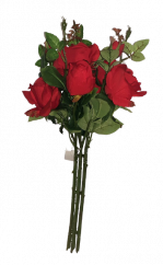Rózsa csokor "7" piros 47cm művirág