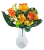 Künstliche Nelken, Rosen und Alstroemeria Strauß x13 35cm Orange und Gelb