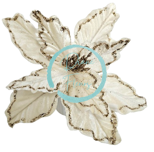 Dekorácia prízdoba pick vianočná ruža poinsettia 21cm