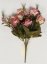 Ruže kytica "10" ružová 32cm umelá