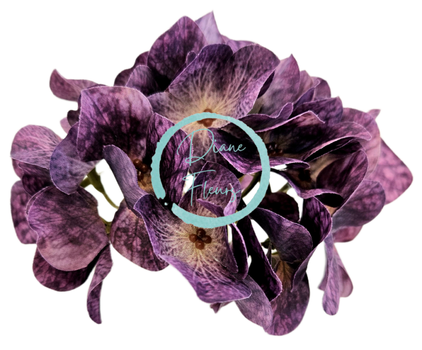 Изкуствена глава на хортензия 12 см лилава