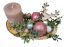 Božićna kompozicija sa svijećom, božićnom kuglicom i sobovima 22cm x 14cm x 12cm