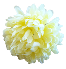 Cvetna glavica krizanteme O 13cm krem umetna