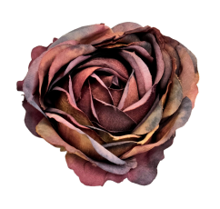 Божур глава 8 см Ексклузивна кафява изкуствена - опаковка от 12 бр.