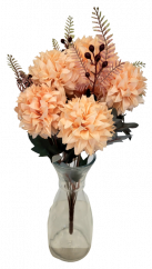 Buchet Crizanteme Artificiale x11 48cm portocaliu