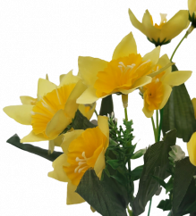 Narcis kytička 33cm žltá umelá