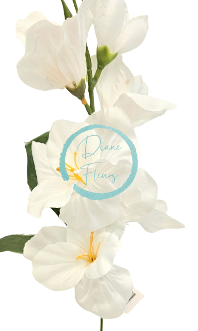 Gladiola kusová 52cm umelá biela