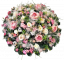 Luxusný umelý veniec Exclusive pivonky peonie, ruže, hortenzie a doplnky 70cm
