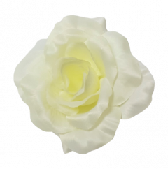 Rózsa virágfej 3D O 10cm krém