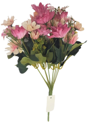 Százszorszép csokor "9" rózsaszín 32cm művirág