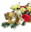 Aranjament pentru cimitir de crizanteme artificiale, trandafiri si accesorii 48cm x 28cm x 20cm