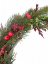 Karácsonyi fonott koszorú mikulásvirág és kiegészítők 43cm