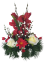 Smútočný aranžmán betonka exclusive umelá ruža, gladiola a doplnky Ø 27cm x 32cm